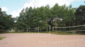 Volleyball court.