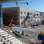Karin kampuksen rakennustyömaa elokuussa 2022.