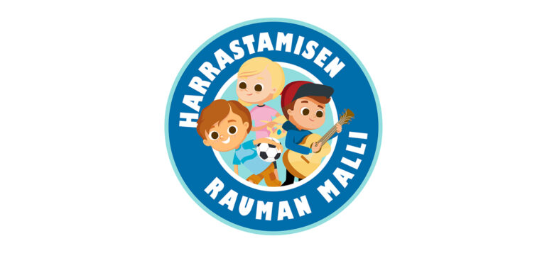 Harrastamisen Rauman mallin logo.