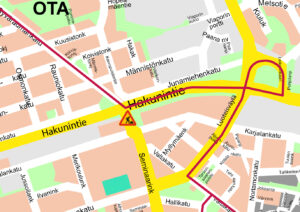 Gyytin reittimuutos 1.-4.9.