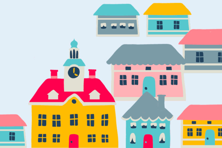 Summer City Illustration.