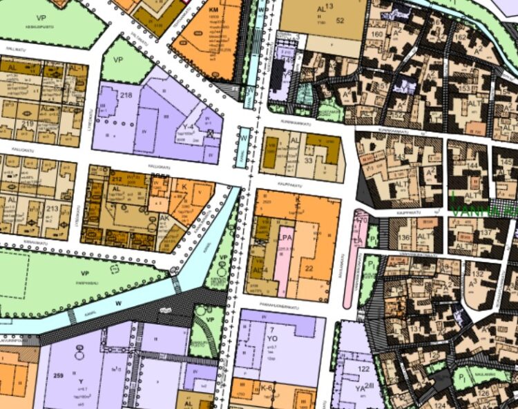 Extract from the town plan.