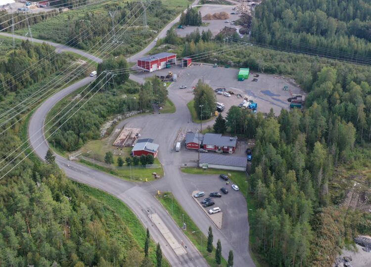 Ilmakuva Hevossuon jäteasemasta.