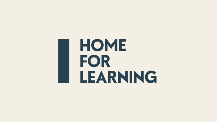 Logo, jossa teksti Home for learning.
