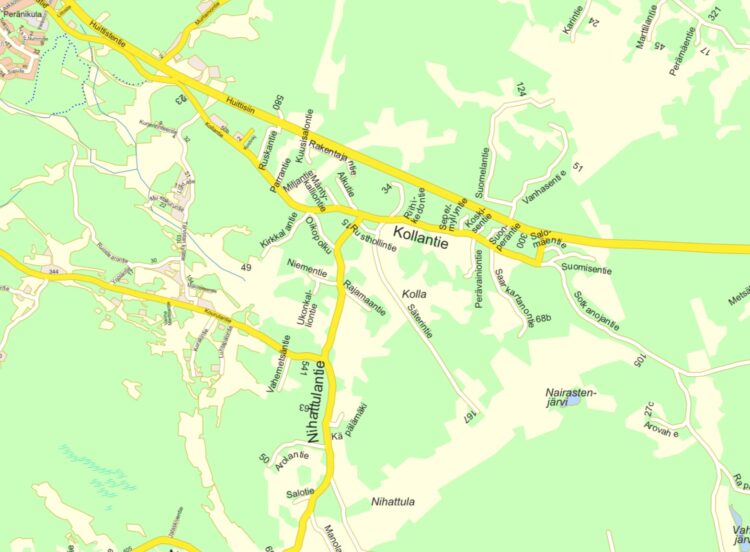 Opaskartta Kollasta.