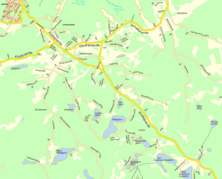 Opaskartta Vasarainen-Soukainen.
