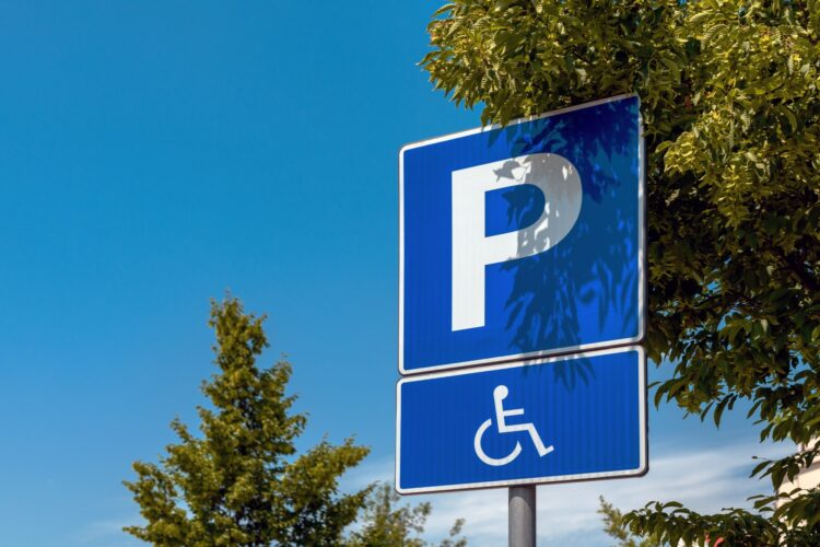 Disabled parking sign.