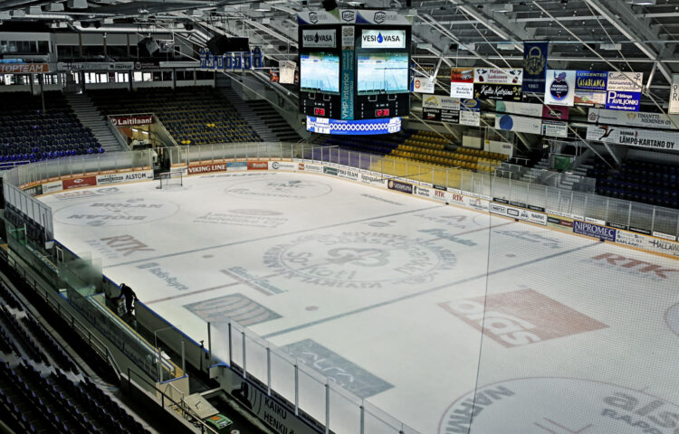 Rauma's ice rink from inside.