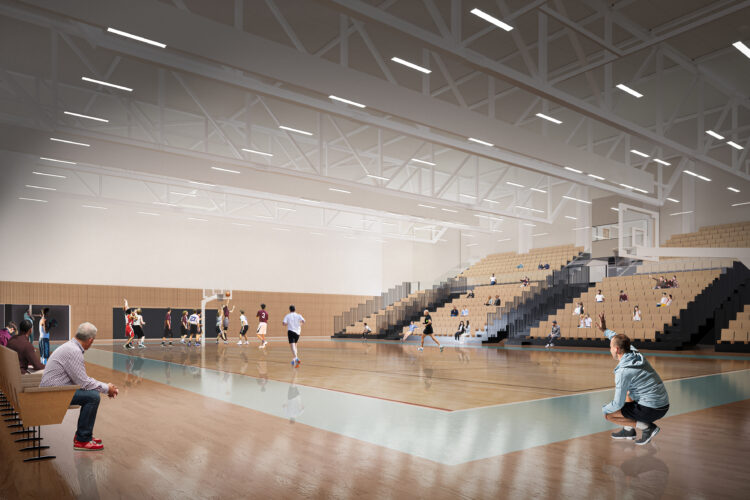 Sports hall view in Karin kampus.