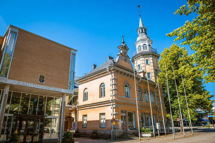 Rauma town hall from the front