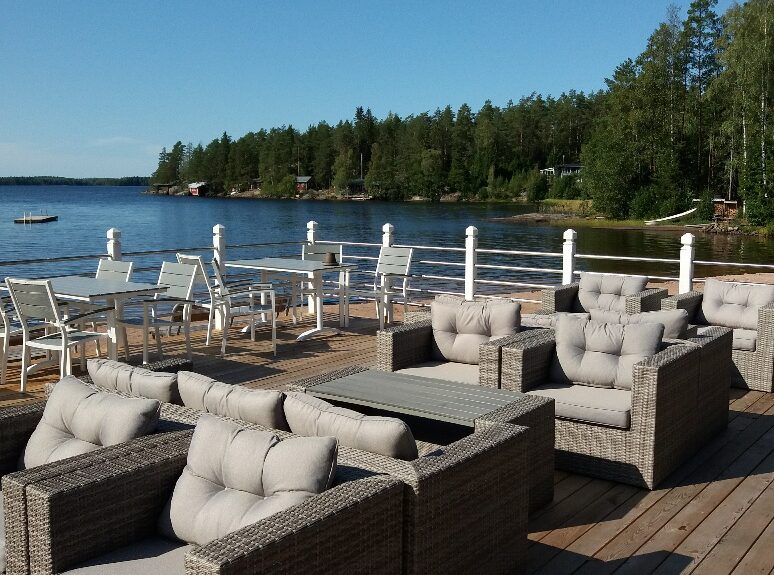Lakeside sauna veranda Lappi.