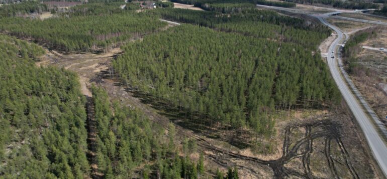 Ilmakuva Susivuoren yritysalue.