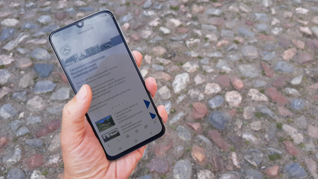 Rauman museon mobiilioppaan etusivu.