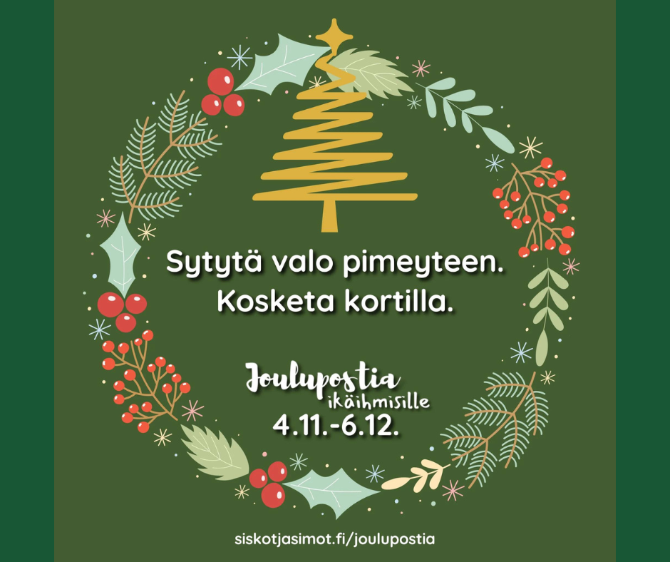 Turn on the light in the darkness. Touch with a Christmas card