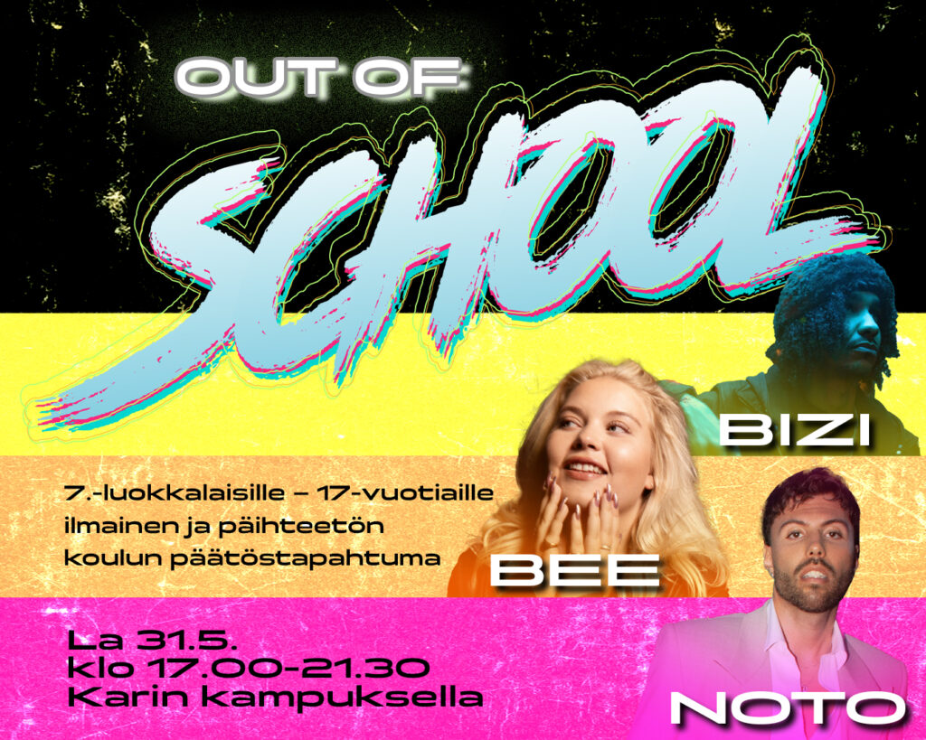 Out of School -tapahtuman mainos 2025
