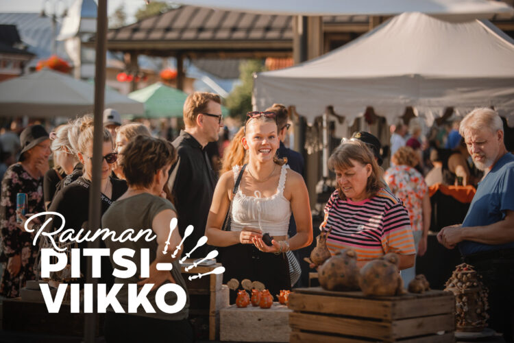 Markkinaväkeä Pitsiviikolla 2024 logolla
