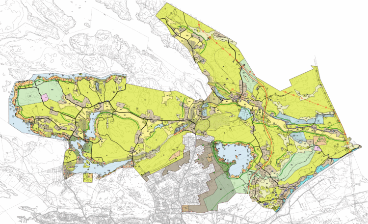 Pohjoisten kyläalueiden osayleiskaavan kaavakartta