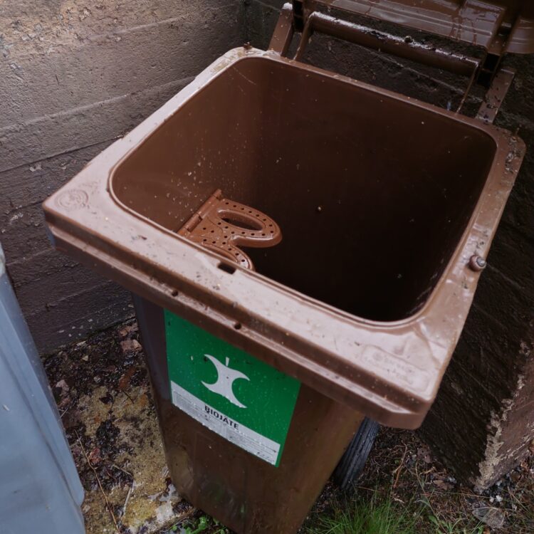 Kuvassa biojäteastia.