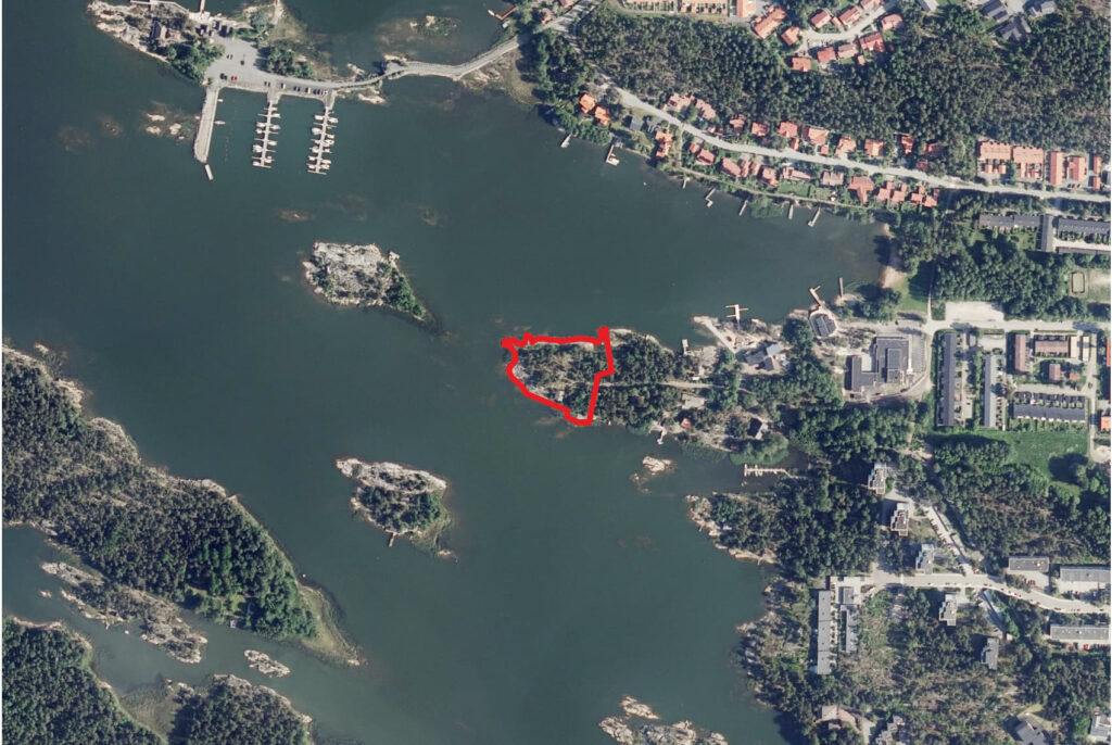 Suunnittelualueen rajaus ortokuva.