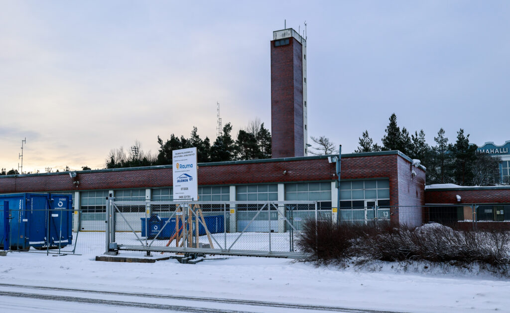 Rauman vanha paloasema talvella kuvattuna.