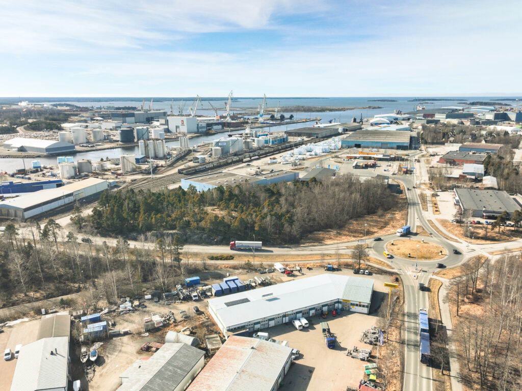 Image of the area subject to the planning reservation, located in the immediate vicinity of the Port of Rauma.