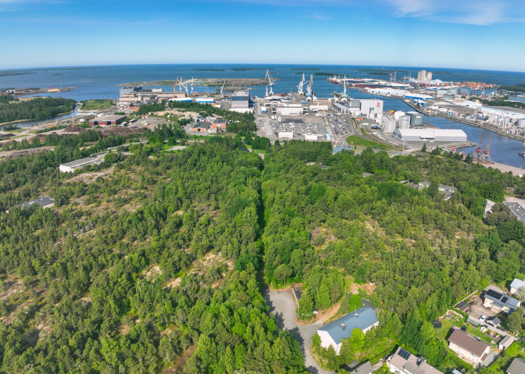Ilmakuva, suunnitteluvarausalue RTK.