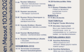 Hyvän arjen messujen ohjelma 10.10.2026. Ohjelma on esitetty tekstimuodossa kuvan yhteydessä.
